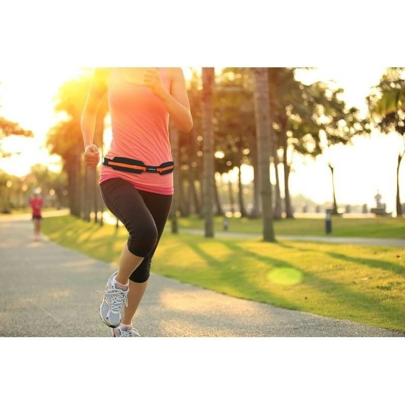 Pochette Imperméable Ceinture Cache-billets Wantalis Double Xtens 2 Poches Orange – Image 2