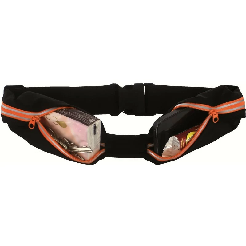 Pochette Imperméable Ceinture Cache-billets Wantalis Double Xtens 2 Poches Orange