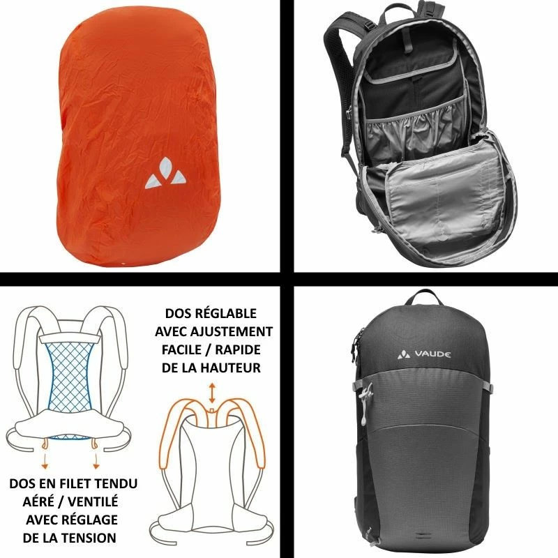 Sac à Dos Vaude Wizard 18+4 Noir – Image 3