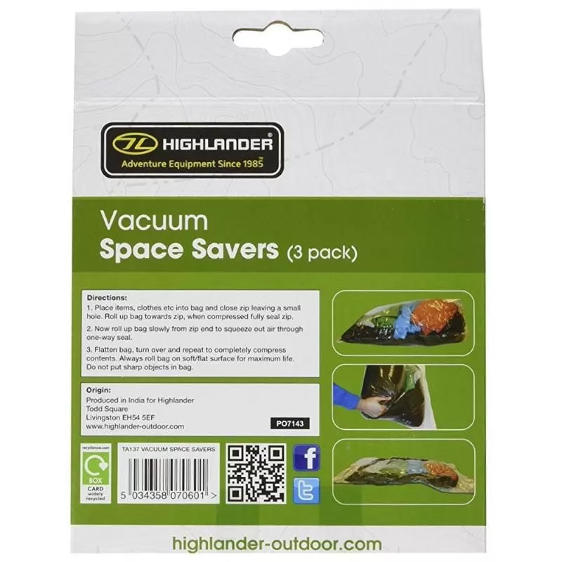 Sac étanche Sac De Compression Highlander Vacuum Space Savers – Image 2